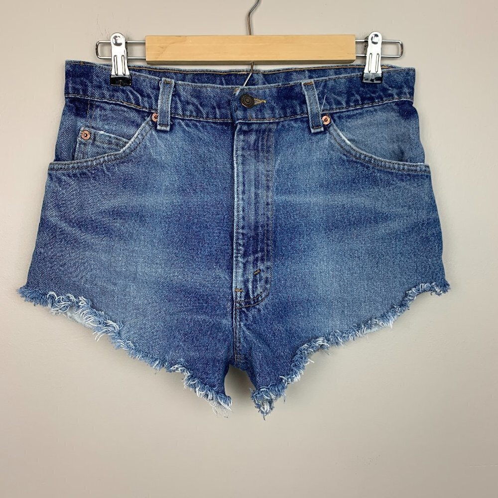 Levi's Orange Tab High Waisted Jean Shorts Size 30